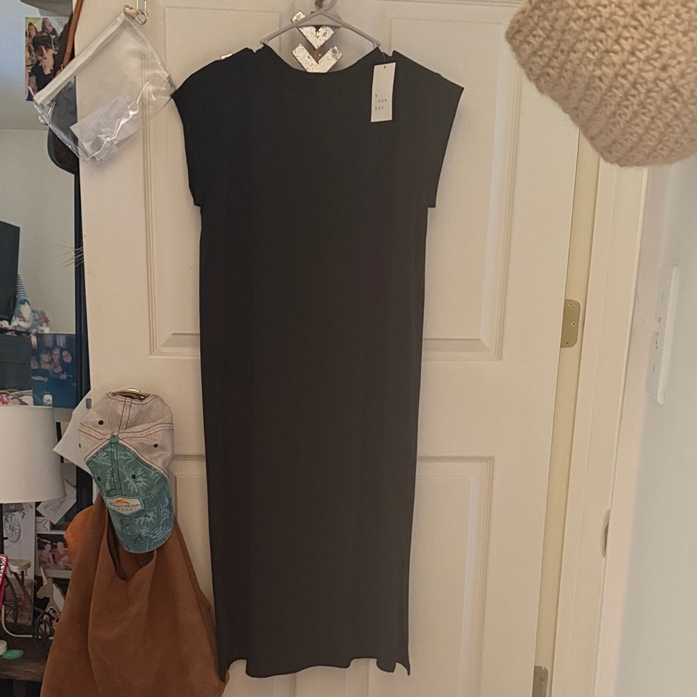 a new day Black Midi tshirt Dress